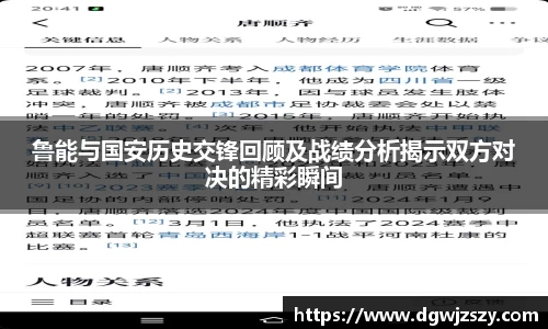 鲁能与国安历史交锋回顾及战绩分析揭示双方对决的精彩瞬间
